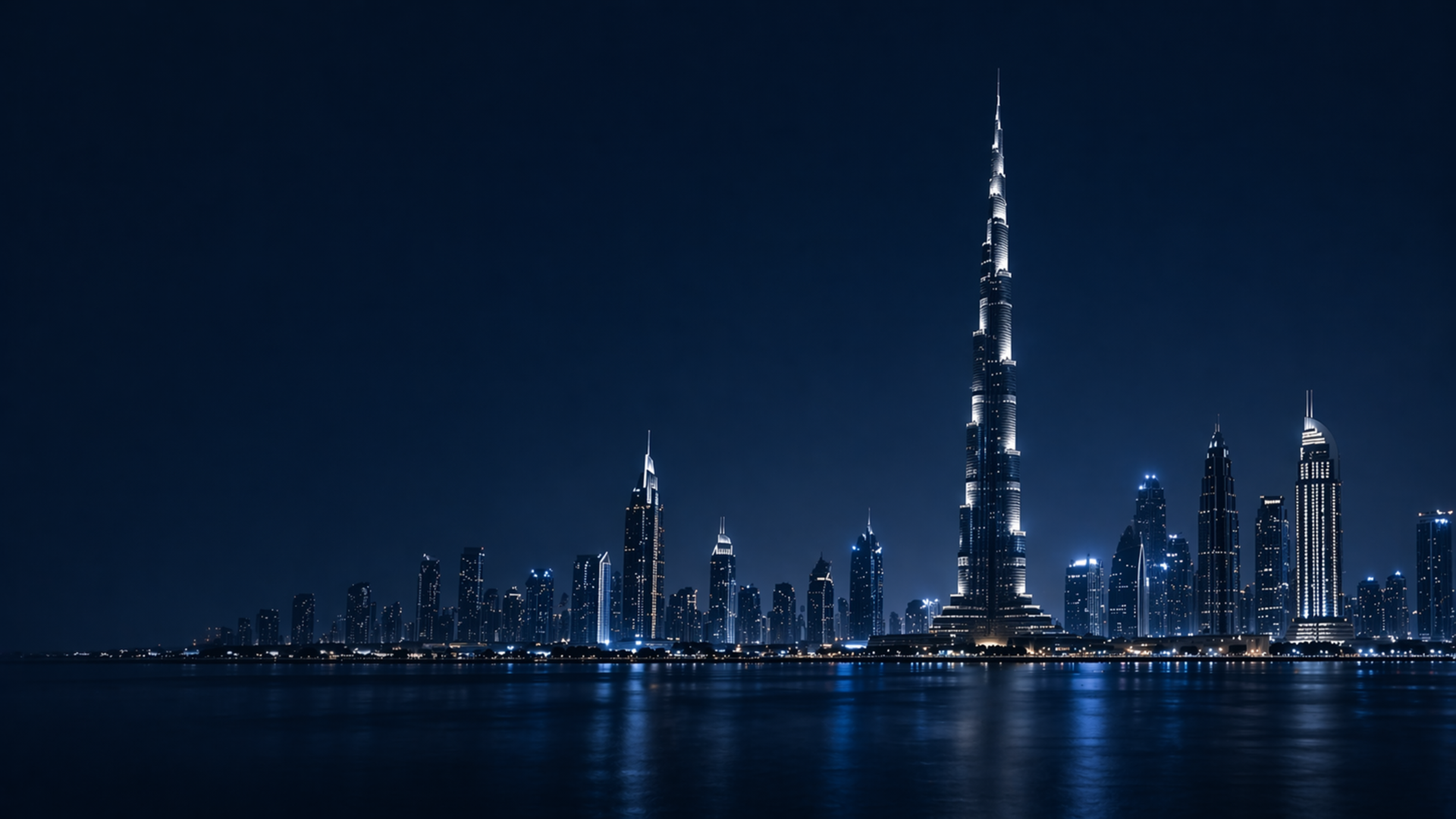 Dubai skyline at night